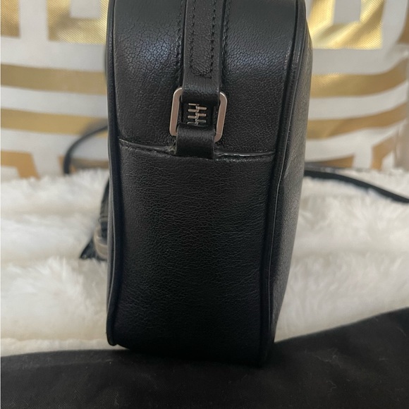 Authentic ( YSL) Saint Laurent Lou Camera Bag, Leather Small Black Crossbody - Picture 10 of 16